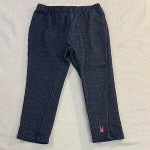 Spyder - 2T Kids Leggings/Jeggings in Navy with Pink Detail